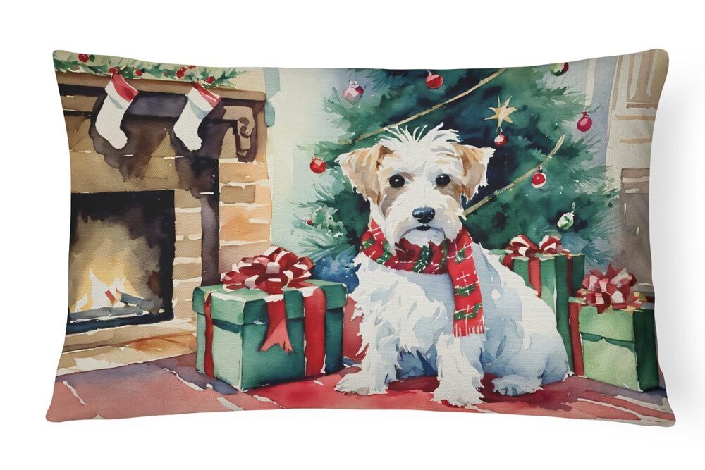 4174 DAC2745PW1216 Sealyham Terrier Cozy Christmas Throw Pillow Machine